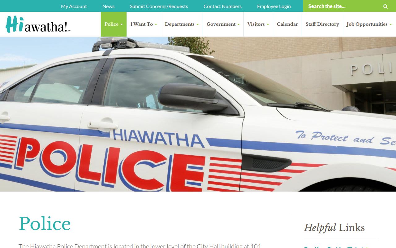 Linn County arrest records Hiawatha Police access page